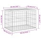 vidaXL Banco de jardín diseño gaviones madera abeto Douglas 63x44x42cm vidaXL Banco de jardín diseño gaviones madera abeto Douglas 63x44x42cm