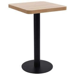 vidaXL Mesa de bistró MDF marrón claro 50x50 cm 