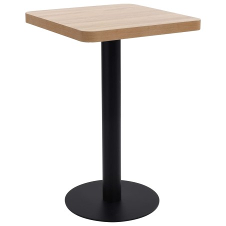 vidaXL Mesa de bistró MDF marrón claro 50x50 cm 
