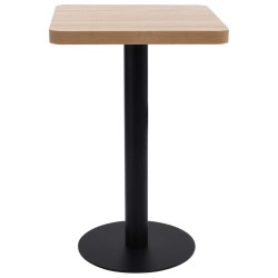vidaXL Mesa de bistró MDF marrón claro 50x50 cm 