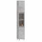 vidaXL Armario de baño madera contrachapada gris hormigón 30x30x190 cm vidaXL Armario de baño madera contrachapada gris hormigón 30x30x190 cm