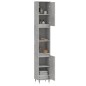 vidaXL Armario de baño madera contrachapada gris hormigón 30x30x190 cm vidaXL Armario de baño madera contrachapada gris hormigón 30x30x190 cm