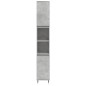 vidaXL Armario de baño madera contrachapada gris hormigón 30x30x190 cm vidaXL Armario de baño madera contrachapada gris hormigón 30x30x190 cm