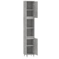 vidaXL Armario de baño madera contrachapada gris hormigón 30x30x190 cm vidaXL Armario de baño madera contrachapada gris hormigón 30x30x190 cm
