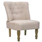 vidaXL Sillones de estilo francés 2 unidades tela color crema