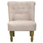 vidaXL Sillones de estilo francés 2 unidades tela color crema