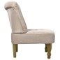 vidaXL Sillones de estilo francés 2 unidades tela color crema
