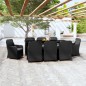 vidaXL Juego de comedor de jardín 9 piezas con cojines negro vidaXL Juego de comedor de jardín 9 piezas con cojines negro