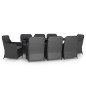 vidaXL Juego de comedor de jardín 9 piezas con cojines negro vidaXL Juego de comedor de jardín 9 piezas con cojines negro