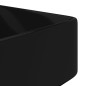 vidaXL Lavabo de cerámica cuadrado con orificio de grifo/desagüe negro vidaXL Lavabo de cerámica cuadrado con orificio de grifo/desagüe negro