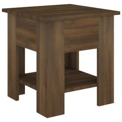 vidaXL Mesa de centro madera de ingeniería marrón roble 40x40x42 cm