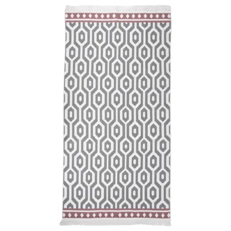 vidaXL Alfombra de algodón gris 80x150 cm 