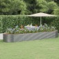 vidaXL Jardinera arriate acero recubrimiento polvo gris 510x140x68 cm vidaXL Jardinera arriate acero recubrimiento polvo gris 510x140x68 cm