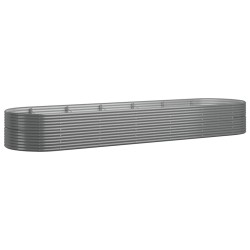 vidaXL Jardinera arriate acero recubrimiento polvo gris 510x140x68 cm
