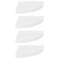 vidaXL Estante flotante de pared 4 uds MDF blanco brillo 35x35x3,8 cm