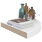 vidaXL Estante flotante de pared 4 uds MDF blanco brillo 35x35x3,8 cm