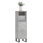 vidaXL Armario de baño madera contrachapada gris hormigón 30x30x100 cm vidaXL Armario de baño madera contrachapada gris hormigón 30x30x100 cm