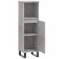 vidaXL Armario de baño madera contrachapada gris hormigón 30x30x100 cm vidaXL Armario de baño madera contrachapada gris hormigón 30x30x100 cm
