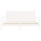 vidaXL Estructura de cama con cabecero madera maciza blanco 200x200 cm