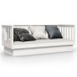 vidaXL Sofá cama madera maciza de pino blanco 90x190 cm