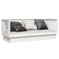 vidaXL Sofá cama madera maciza de pino blanco 90x190 cm