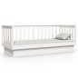 vidaXL Sofá cama madera maciza de pino blanco 90x190 cm