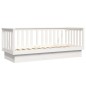 vidaXL Sofá cama madera maciza de pino blanco 90x190 cm