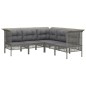 vidaXL Set de muebles de jardín 11 pzas y cojines ratán sintético gris vidaXL Set de muebles de jardín 11 pzas y cojines ratán sintético gris