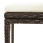 vidaXL Taburetes de cocina con cojines 2 uds ratán sintético marrón vidaXL Taburetes de cocina con cojines 2 uds ratán sintético marrón