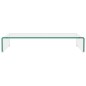 vidaXL Soporte para TV/Elevador monitor cristal claro 70x30x13 cm vidaXL Soporte para TV/Elevador monitor cristal claro 70x30x13 cm