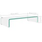 vidaXL Soporte para TV/Elevador monitor cristal claro 70x30x13 cm vidaXL Soporte para TV/Elevador monitor cristal claro 70x30x13 cm