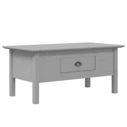 vidaXL Mesa de centro BODO madera maciza de pino gris 100x55x45 cm