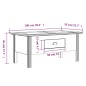 vidaXL Mesa de centro BODO madera maciza de pino gris 100x55x45 cm vidaXL Mesa de centro BODO madera maciza de pino gris 100x55x45 cm