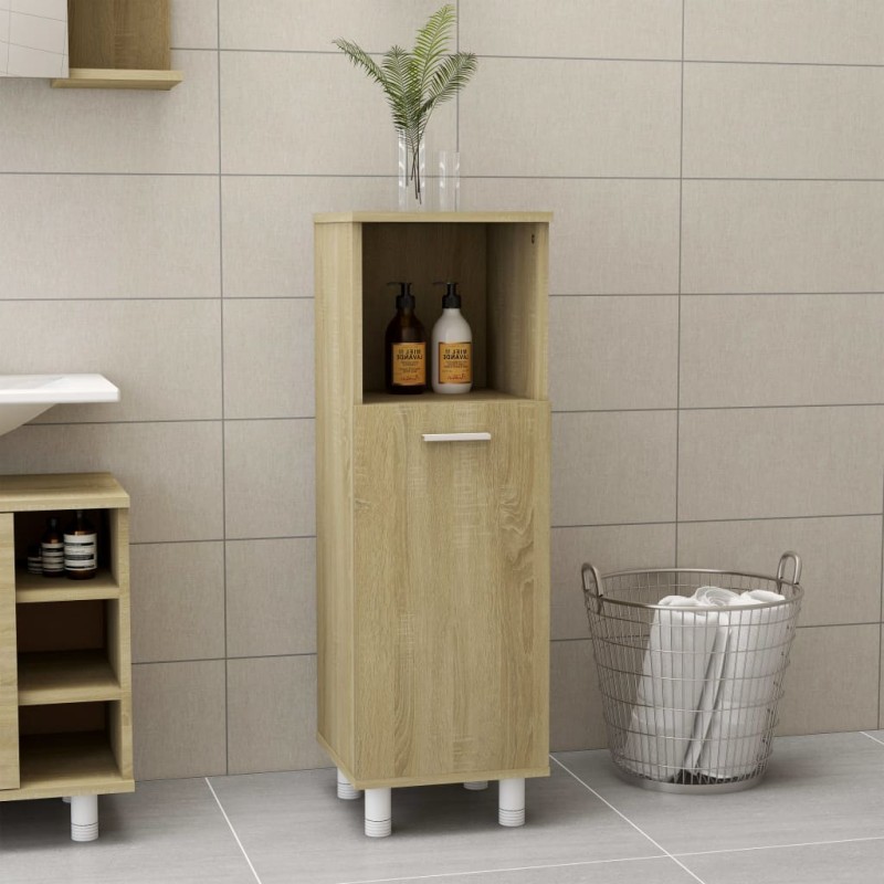vidaXL Armario de baño madera contrachapada color roble 30x30x95 cm vidaXL Armario de baño madera contrachapada color roble 30x30x95 cm