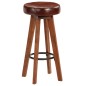 vidaXL Taburetes de cocina 2 uds madera maciza acacia cuero auténtico vidaXL Taburetes de cocina 2 uds madera maciza acacia cuero auténtico