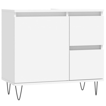 vidaXL Armario de baño madera contrachapada blanco 65x33x60 cm