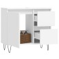 vidaXL Armario de baño madera contrachapada blanco 65x33x60 cm vidaXL Armario de baño madera contrachapada blanco 65x33x60 cm