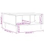 vidaXL Mesa de centro madera de ingeniería blanco brillo 60x60x30 cm vidaXL Mesa de centro madera de ingeniería blanco brillo 60x60x30 cm