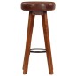 vidaXL Taburetes de cocina 2 uds madera maciza acacia cuero auténtico vidaXL Taburetes de cocina 2 uds madera maciza acacia cuero auténtico