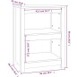 vidaXL Estantería madera maciza de pino 50x35x68 cm vidaXL Estantería madera maciza de pino 50x35x68 cm