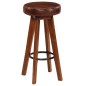 vidaXL Taburetes de cocina 2 uds madera maciza acacia cuero auténtico vidaXL Taburetes de cocina 2 uds madera maciza acacia cuero auténtico