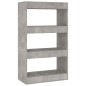 vidaXL Estantería/divisor madera ingeniería gris hormigón 60x30x103 cm vidaXL Estantería/divisor madera ingeniería gris hormigón 60x30x103 cm