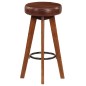 vidaXL Taburetes de cocina 2 uds madera maciza acacia cuero auténtico vidaXL Taburetes de cocina 2 uds madera maciza acacia cuero auténtico