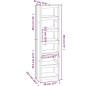 vidaXL Estantería madera maciza de pino marrón miel 50x35x183 cm vidaXL Estantería madera maciza de pino marrón miel 50x35x183 cm