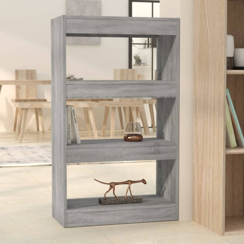 vidaXL Estantería/divisor madera ingeniería gris Sonoma 60x30x103 cm vidaXL Estantería/divisor madera ingeniería gris Sonoma 60x30x103 cm