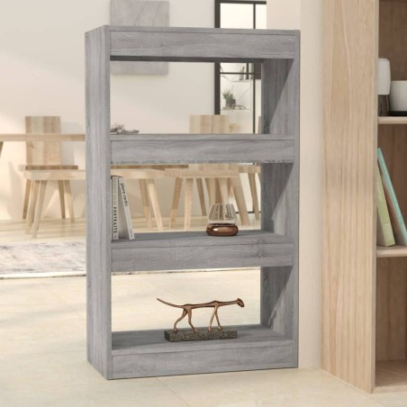 vidaXL Estantería/divisor madera ingeniería gris Sonoma 60x30x103 cm