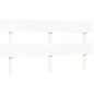 vidaXL Cama personas mayores cabecero madera maciza blanco 160x200 cm vidaXL Cama personas mayores cabecero madera maciza blanco 160x200 cm