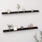 vidaXL Estantes de pared 2 unidades negro 115x9x3 cm vidaXL Estantes de pared 2 unidades negro 115x9x3 cm
