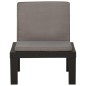 vidaXL Silla de jardín con cojín plástico gris vidaXL Silla de jardín con cojín plástico gris