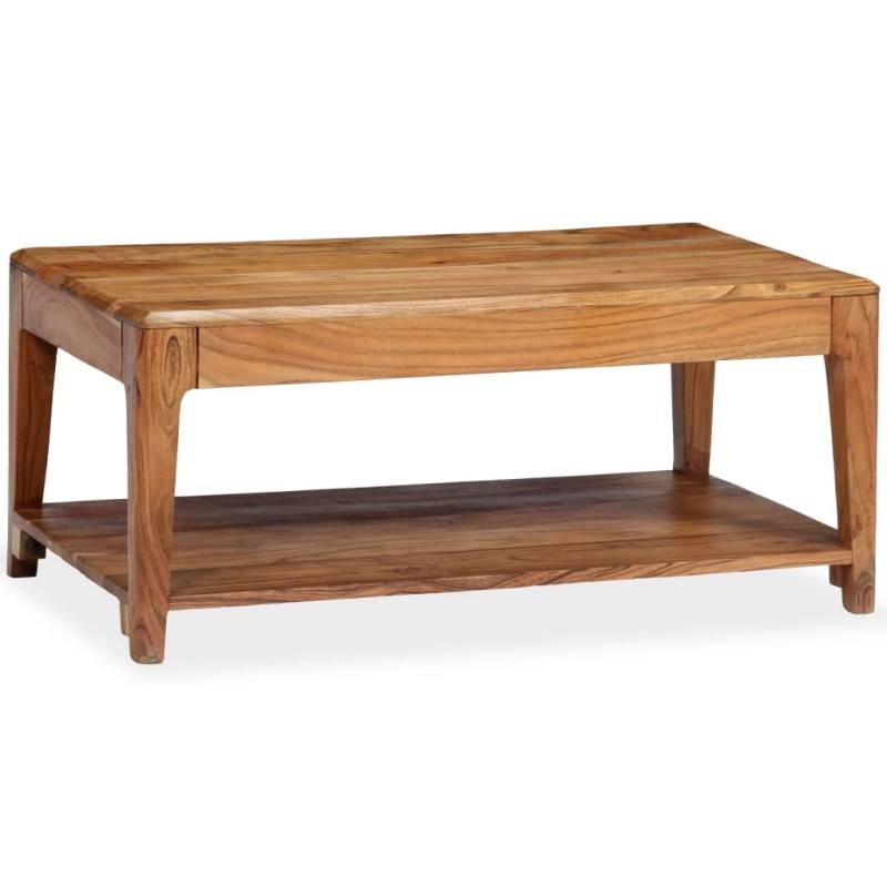 vidaXL Mesa de centro de madera maciza 88x50x38 cm vidaXL Mesa de centro de madera maciza 88x50x38 cm